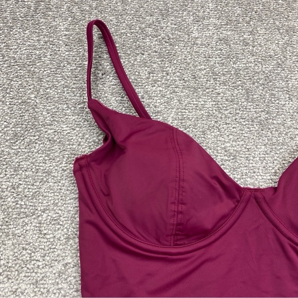 Andie The Canary Tank Top Small Purple Bustier Adjustable Straps Swim AT184-PLUM - Picture 10 of 12